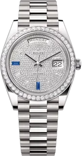 Rolex Day-Date 40 228349P White gold Pave