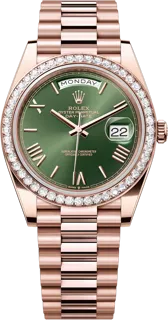 Rolex Day-Date 40 228345GR Rose gold Green