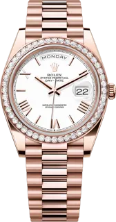 Rolex Day-Date 40 228345WR Rose gold White