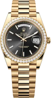 Rolex Day-Date 40 228348BX Yellow gold Black