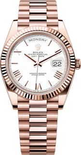 Rolex Day-Date 40 228235WR Everose gold White