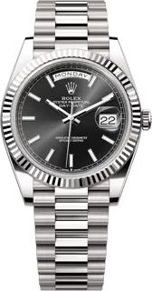 Rolex Day-Date 40 228239BX White gold Black