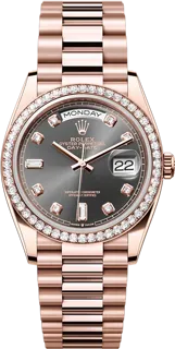 Rolex Day-Date "President" 128345GDBD Rose gold Gray