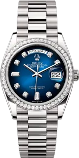 Rolex Day-Date "President" 128349LDBD White gold Blue