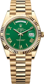 Rolex Day-Date "President" 228238GR Yellow gold Green