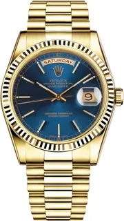 Rolex Day-Date "President" P18038LX Yellow gold Blue