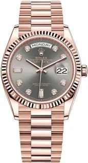 Rolex Day-Date 128235GD Rose gold Gray