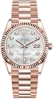 Rolex Day-Date 128235MOPD Rose gold