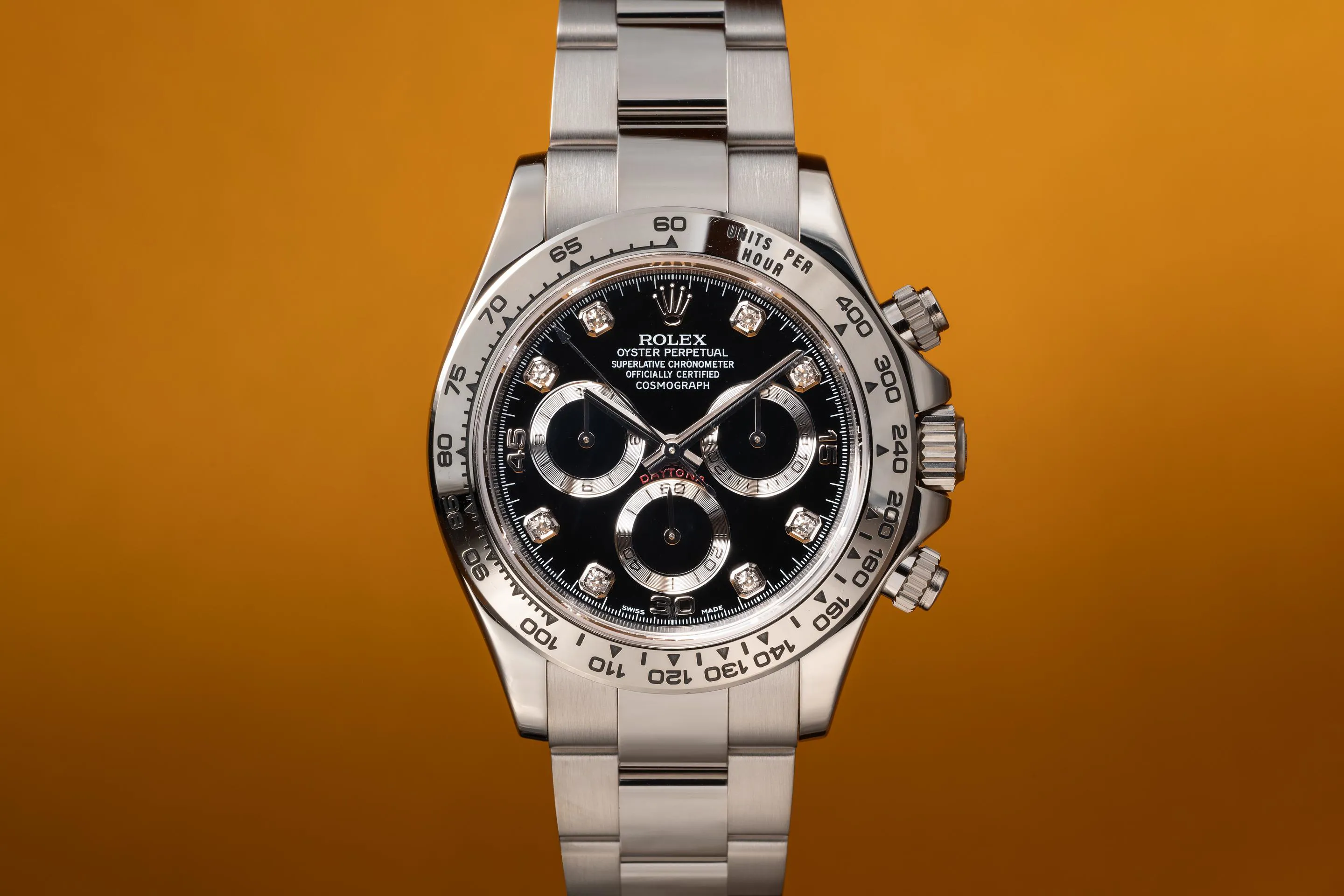 Rolex Daytona 116509 40mm White gold and 18k white gold Black