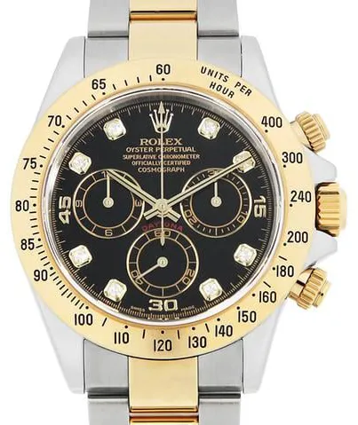 Rolex Daytona 116523G 40mm Yellow gold and Stainless steel Black