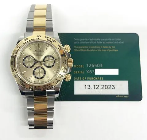 Rolex Daytona 126503 40mm Yellow gold and Stainless steel Yellow gold