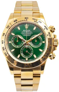 Rolex Daytona P116508G 18k yellow gold Green