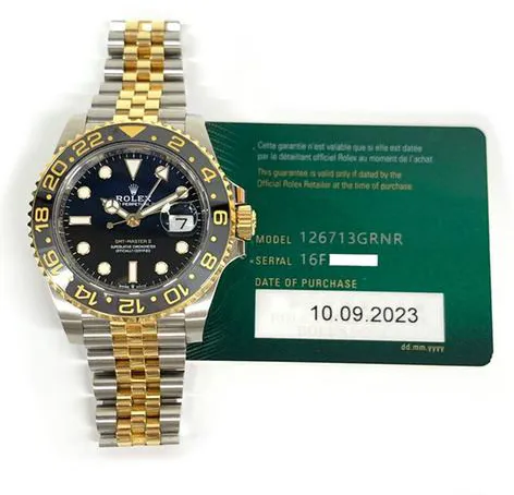 Rolex GMT-Master II 126713GRNR 40mm Yellow gold and Stainless steel Black 1