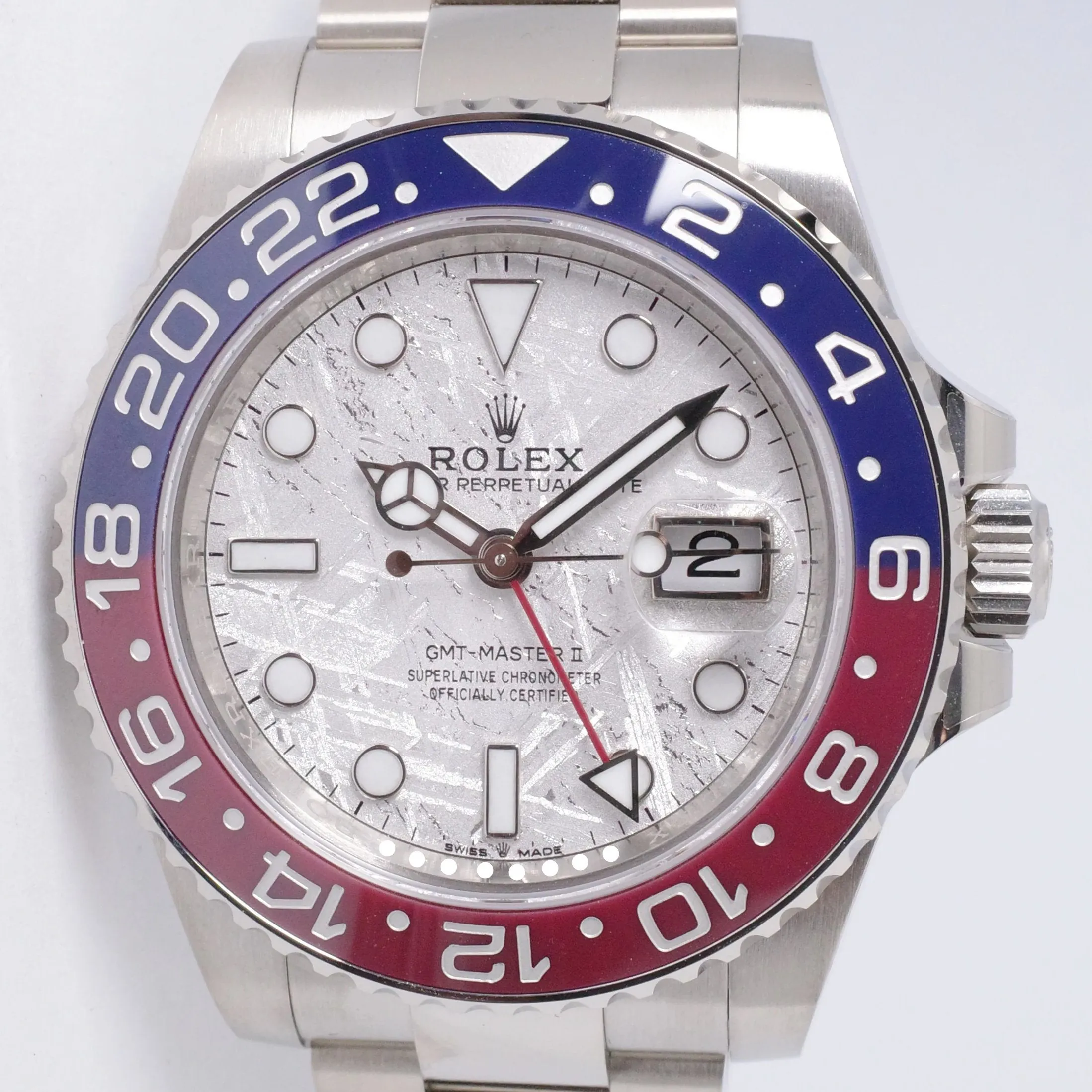 Rolex GMT-Master II 126719BLRO 40mm White gold Meteorite