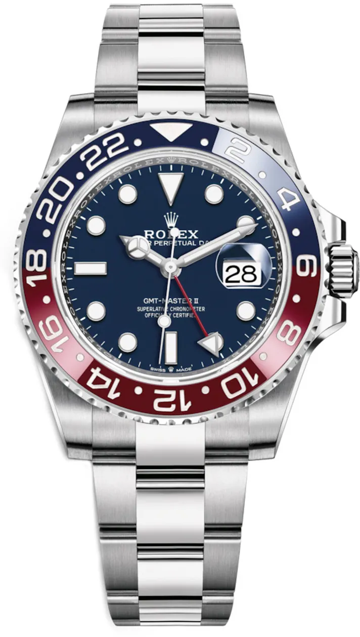 Rolex GMT-Master II 126719BLRO 40mm White gold and 18k white gold Blue