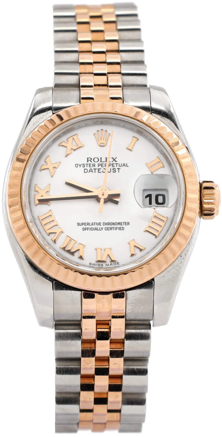 Rolex Lady-Datejust 179171 26mm Stainless steel White