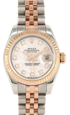 Rolex Lady-Datejust 179171G 26mm Rose gold and Stainless steel Meteorite