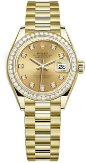 Rolex Lady-Datejust 279138RBR Yellow gold Champagne