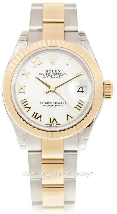 Rolex Lady-Datejust 279173-0024 28mm Yellow gold and Oystersteel White