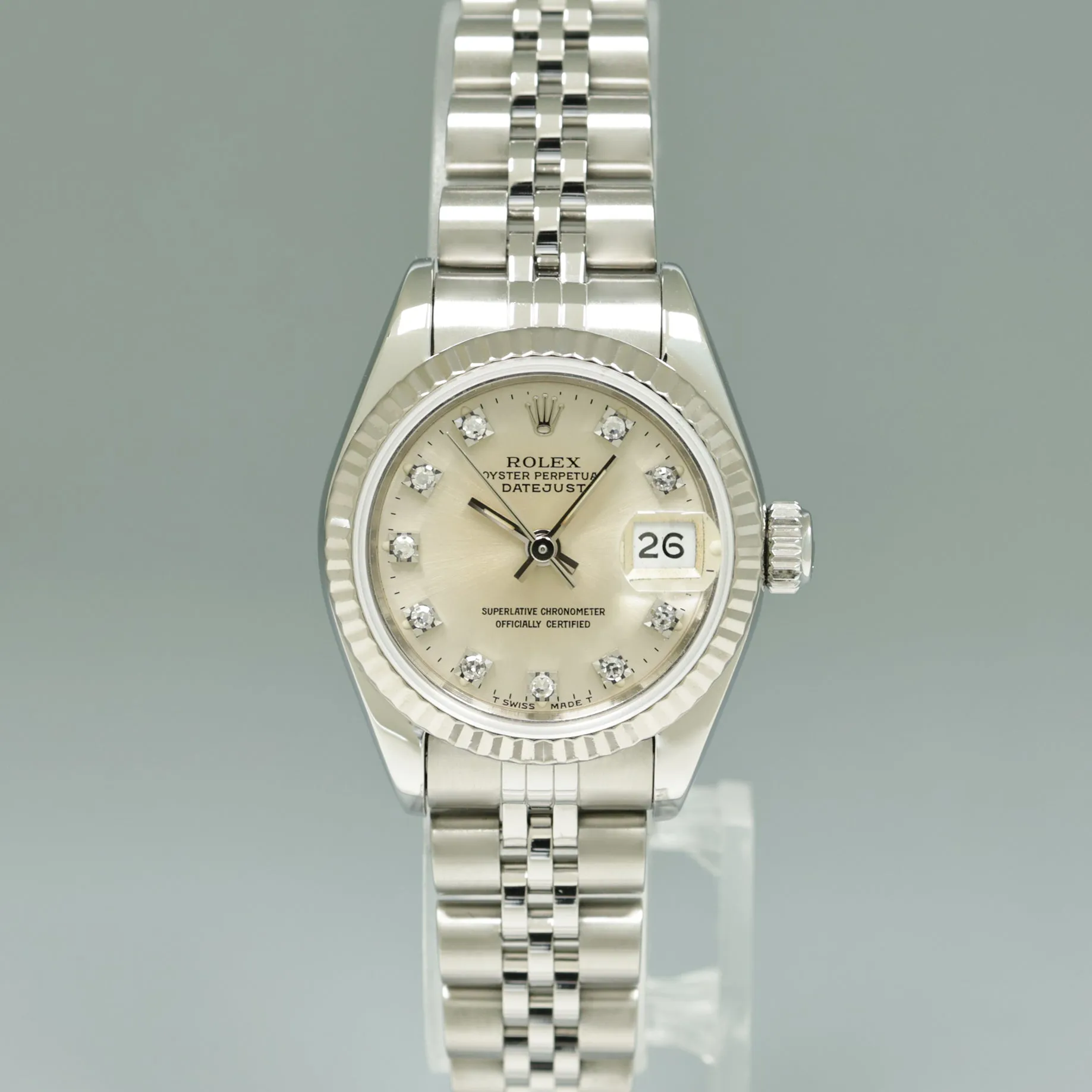 Rolex Lady-Datejust 69174 26mm Stainless steel Blue 1