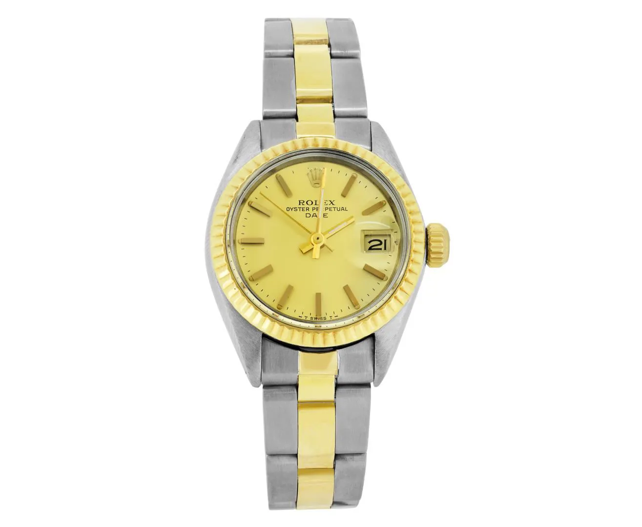 Rolex Date 26mm Yellow gold and Stainless steel Champagne 1