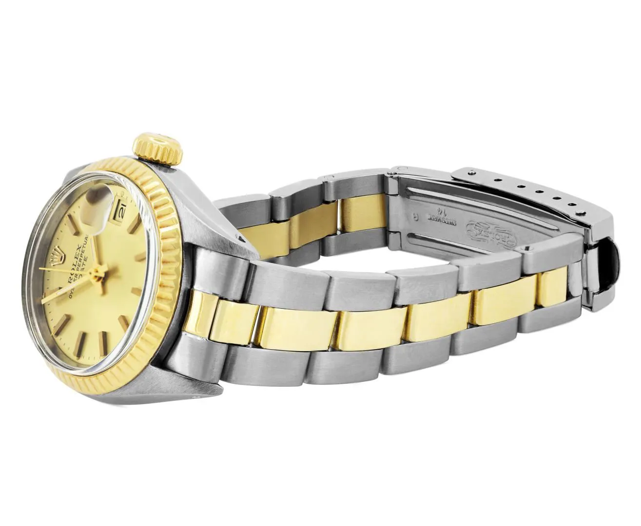 Rolex Date 26mm Yellow gold and Stainless steel Champagne 5