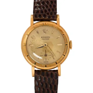 Rolex Precision 18k yellow gold Champagne