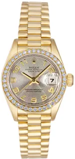 Rolex President P69138SCA Yellow gold Silver Concentric