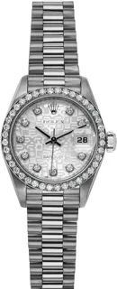 Rolex President P69139SJDD White gold Silver