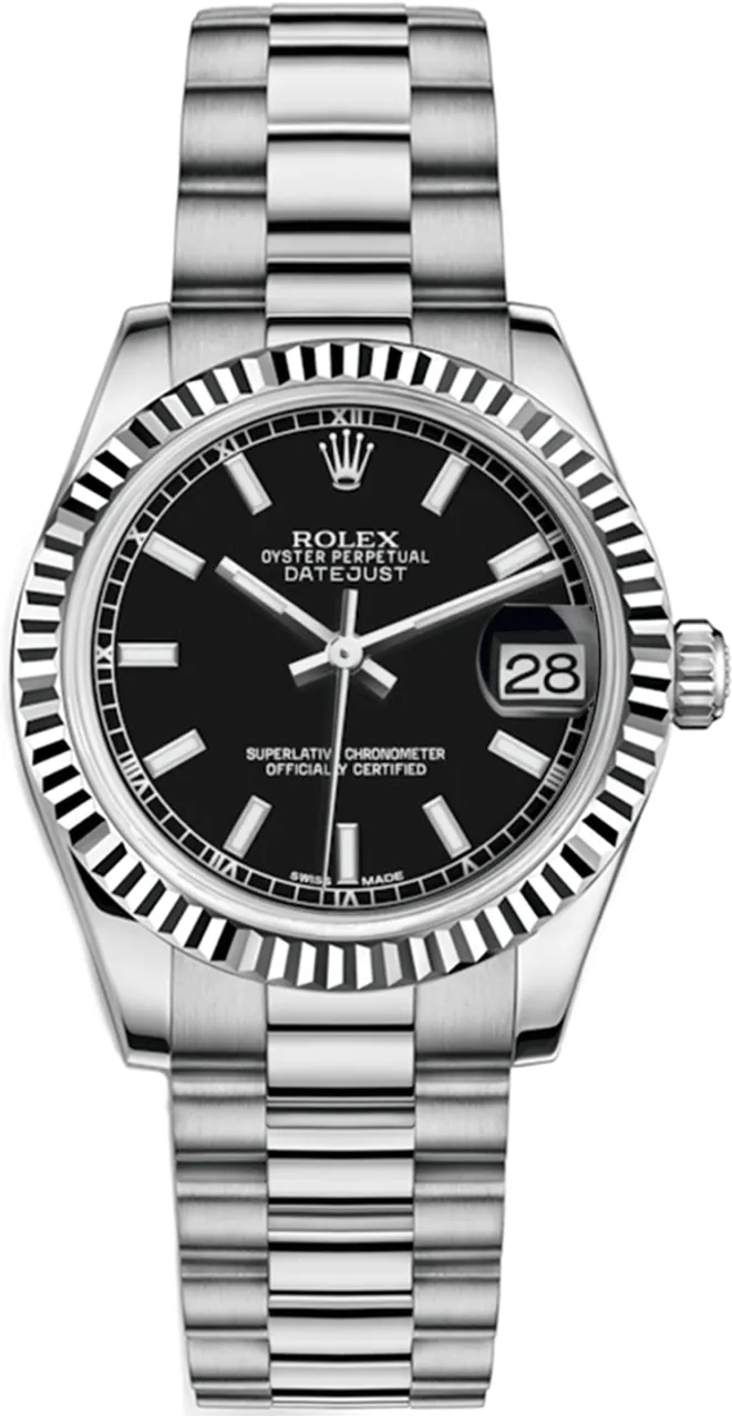 Rolex President P68279BI 31mm White gold and 18k white gold