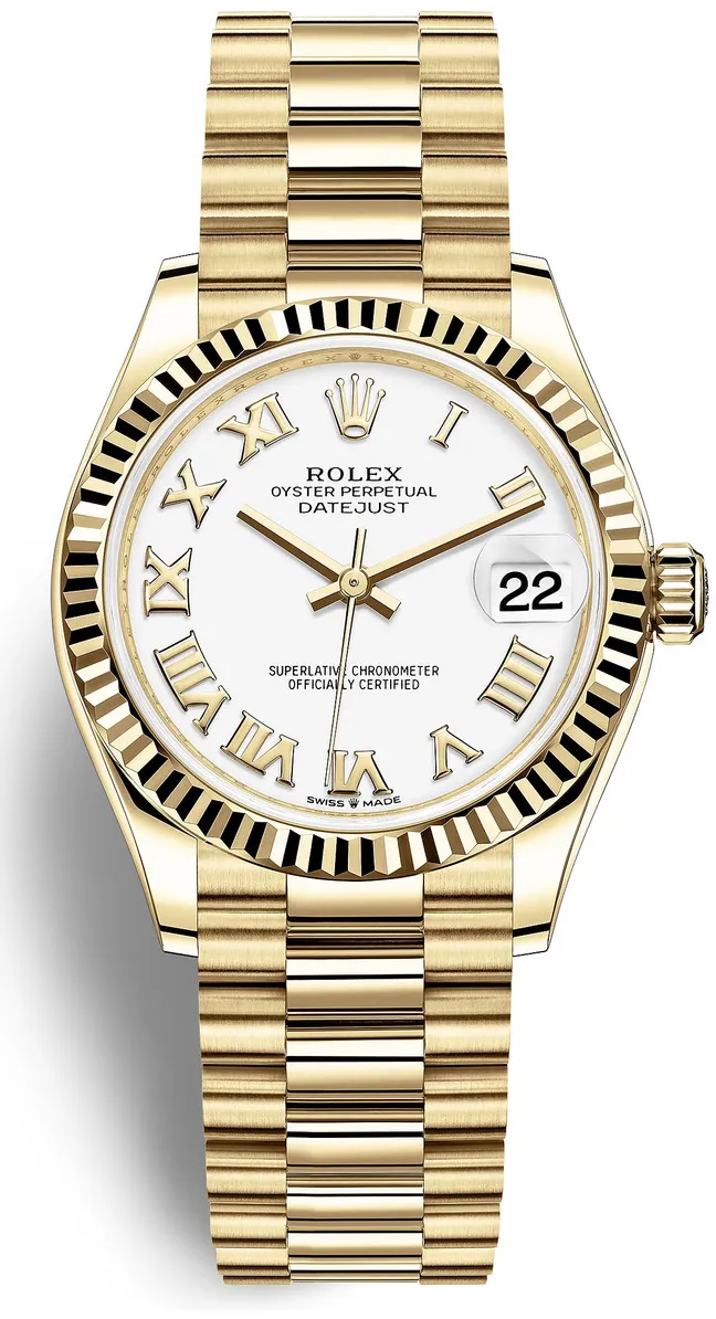 Rolex President 278278WR 31mm Yellow gold and 18k yellow gold White