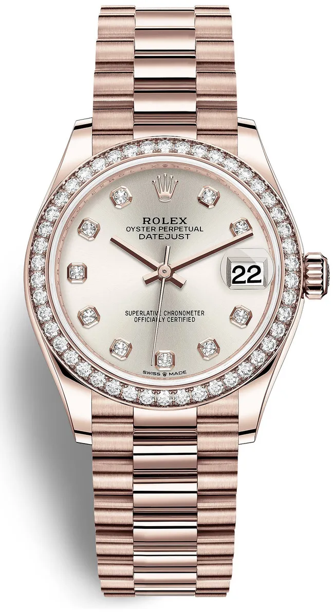 Rolex President 278285SD 31mm Rose gold and 18k rose gold Silver