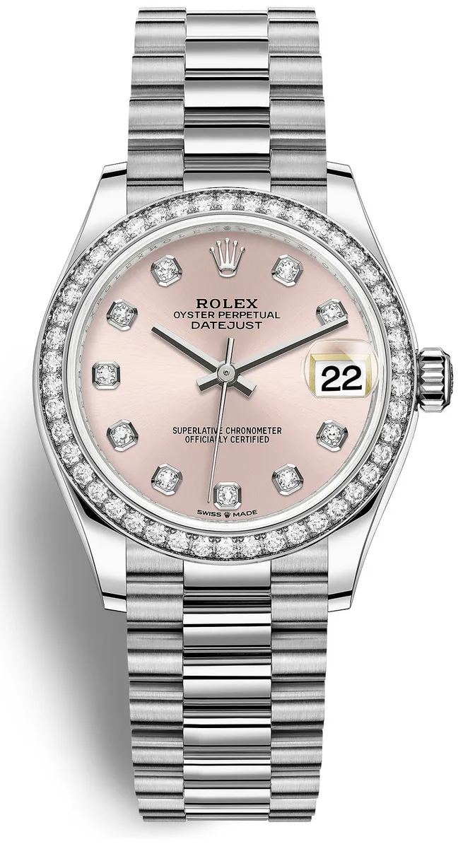 Rolex President 278289PD 31mm White gold and 18k white gold Rose