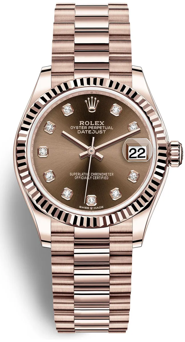 Rolex President 278275RD 31mm Rose gold and 18k rose gold Brown