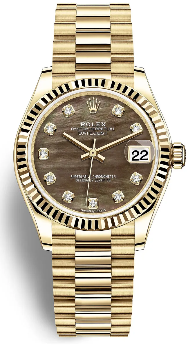 Rolex President 278278BMOPD 31mm Yellow gold and 18k yellow gold Black