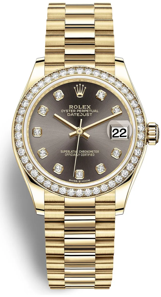 Rolex President 278288BD 31mm Yellow gold and 18k yellow gold Black