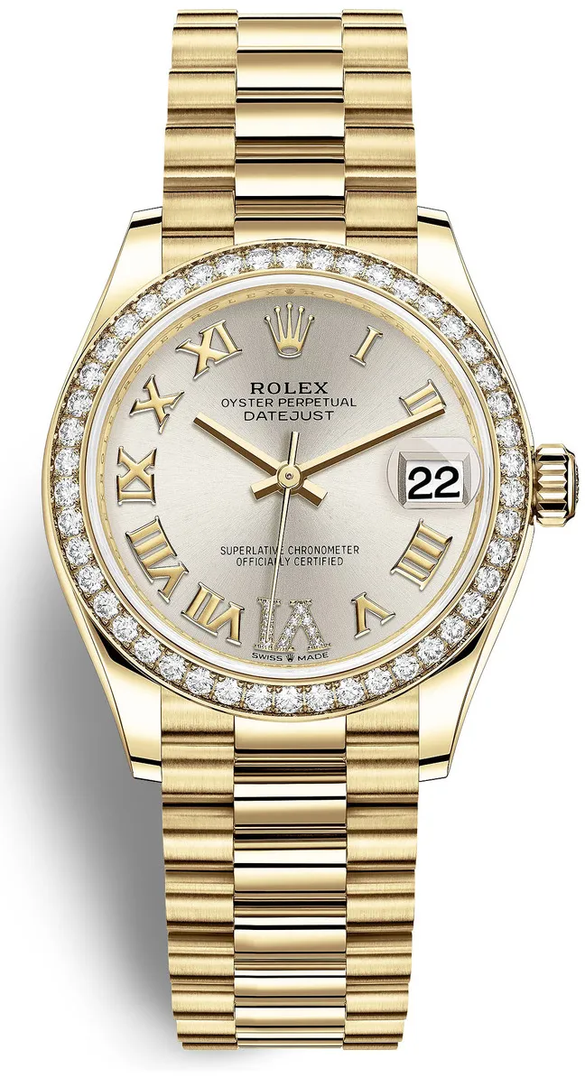 Rolex President 278288SRD 31mm Yellow gold and 18k yellow gold Silver