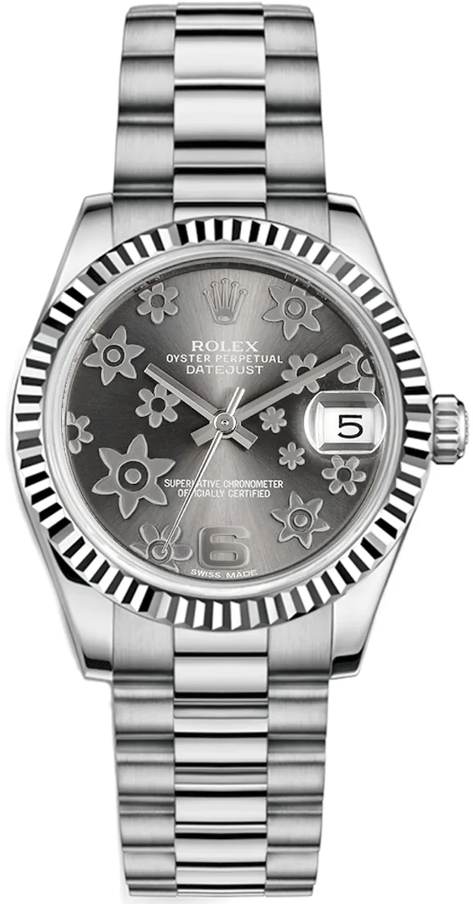 Rolex President P68279RF 31mm White gold and 18k white gold