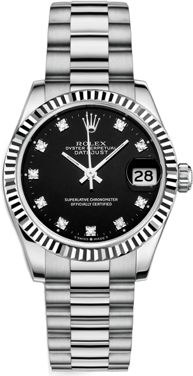 Rolex President P68279BD 31mm White gold and 18k white gold