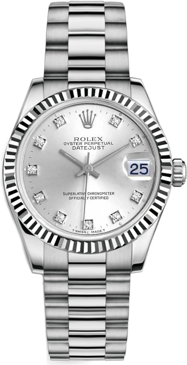 Rolex President P68279SD 31mm White gold and 18k white gold