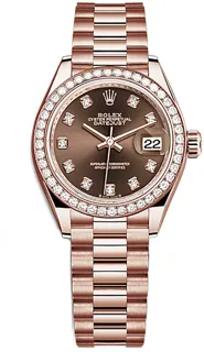 Rolex President 279135CRDDP Rose gold Brown