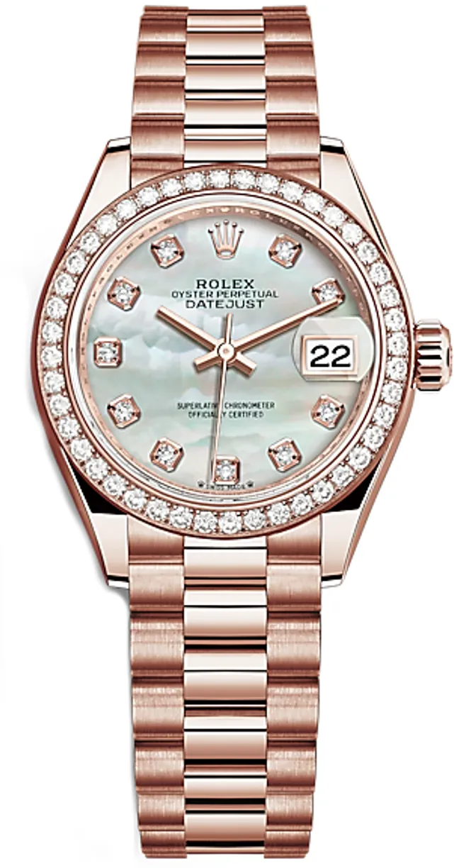 Rolex President 279135MOP 28mm Rose gold and 18k rose gold