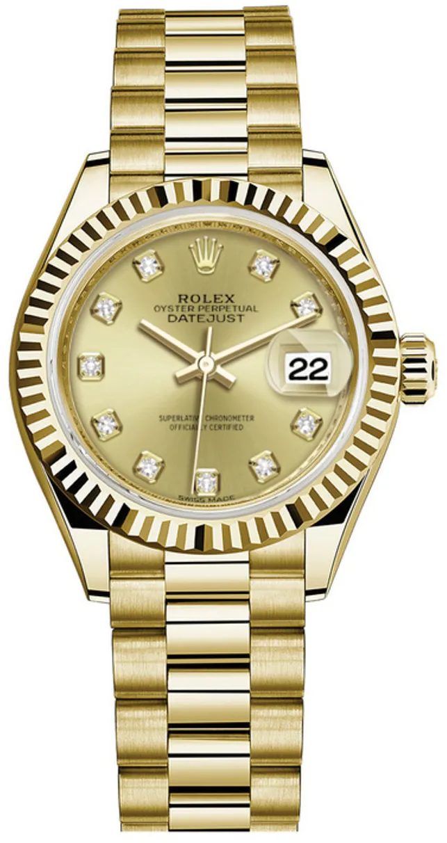 Rolex President 279178CD 28mm Yellow gold and 18k yellow gold Champagne