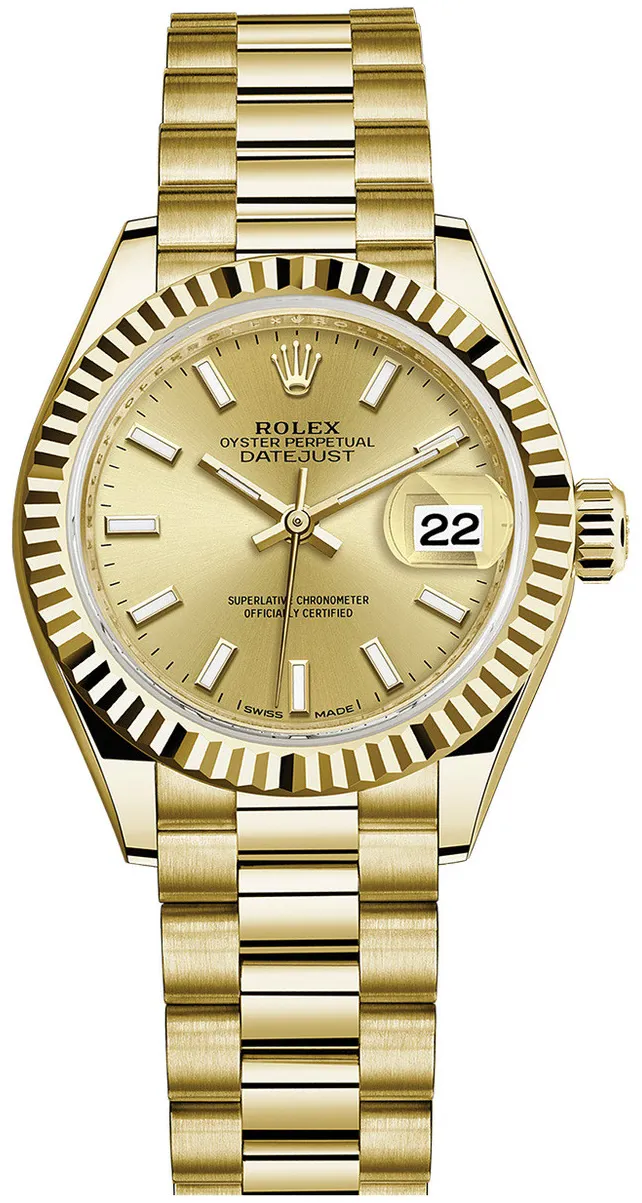 Rolex President 279178CIFP 28mm Yellow gold and 18k yellow gold Silver