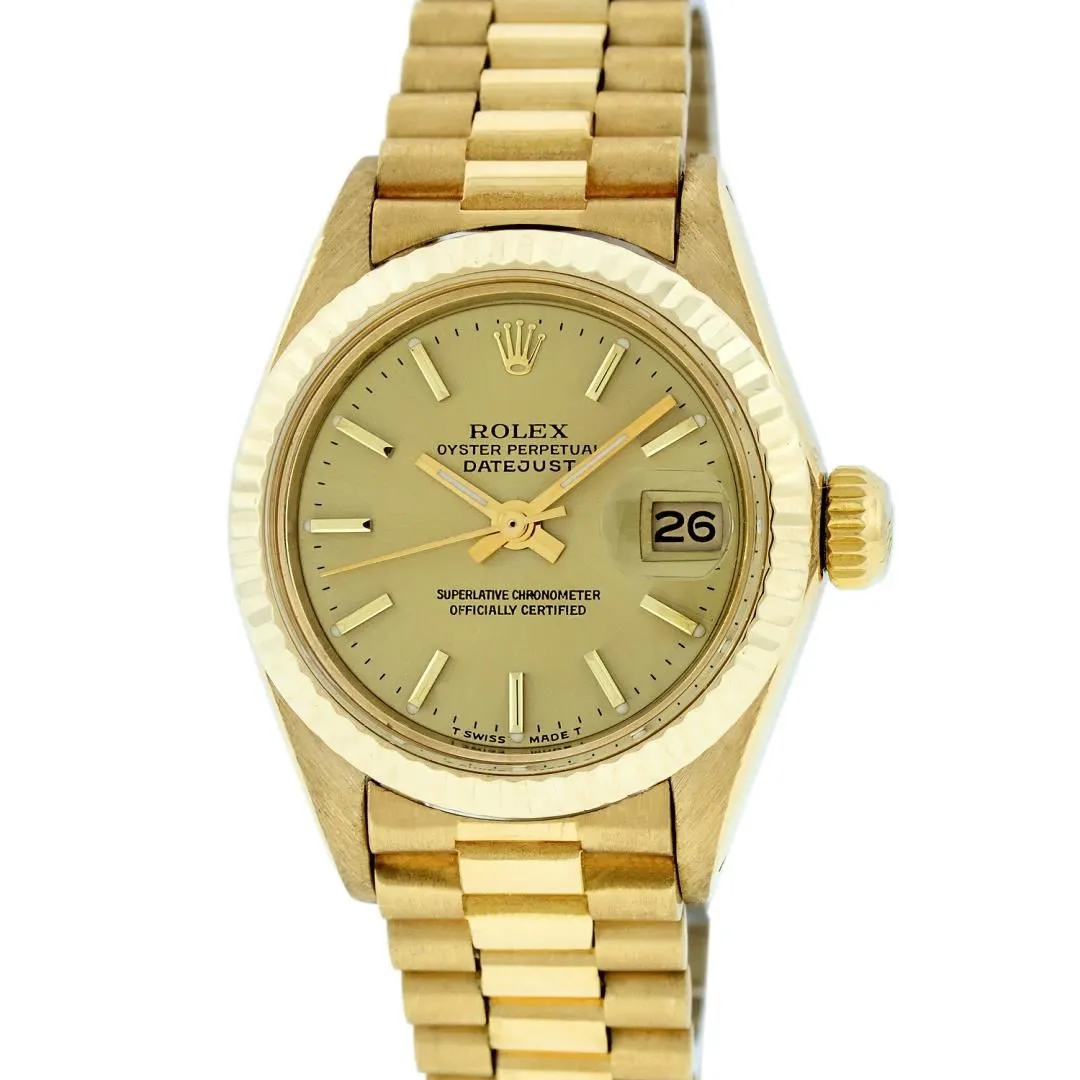 Rolex Datejust 26mm 18k yellow gold Champagne 1