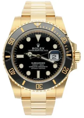 Rolex Submariner 116618LN 40mm Yellow gold Black