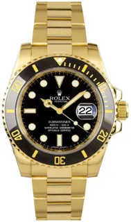 Rolex Submariner 116618LN 40mm Yellow gold Black