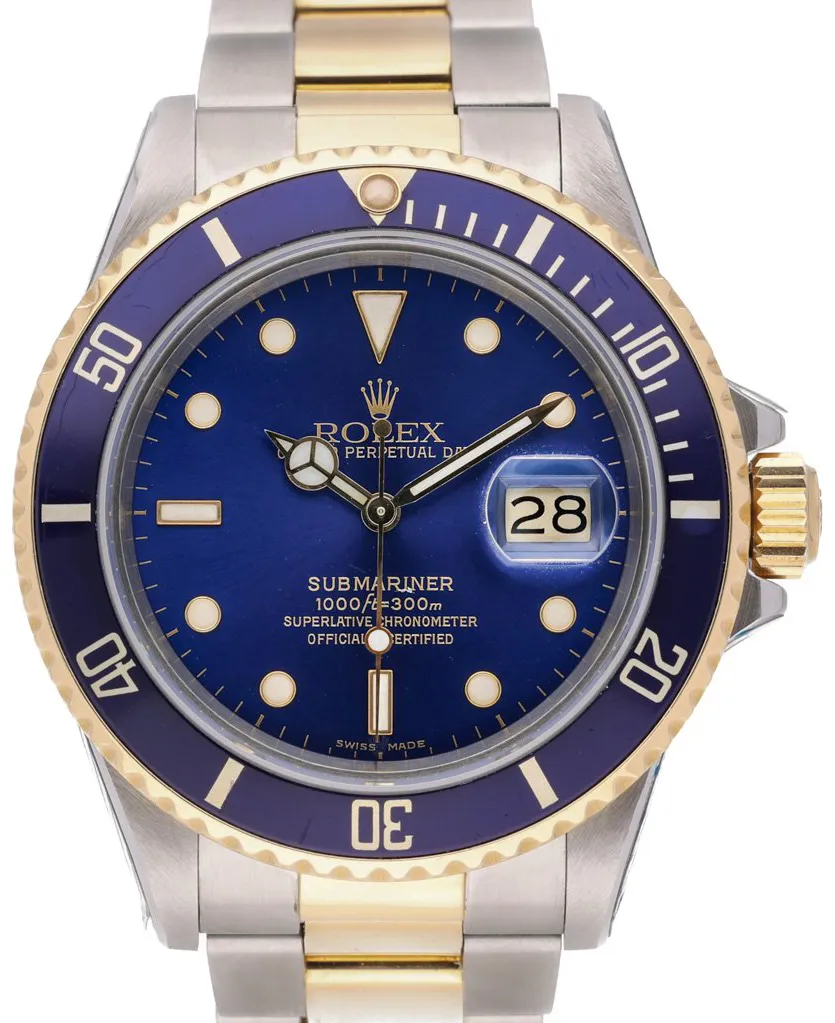 Rolex Submariner 16803 40mm Yellow gold and Stainless steel Blue