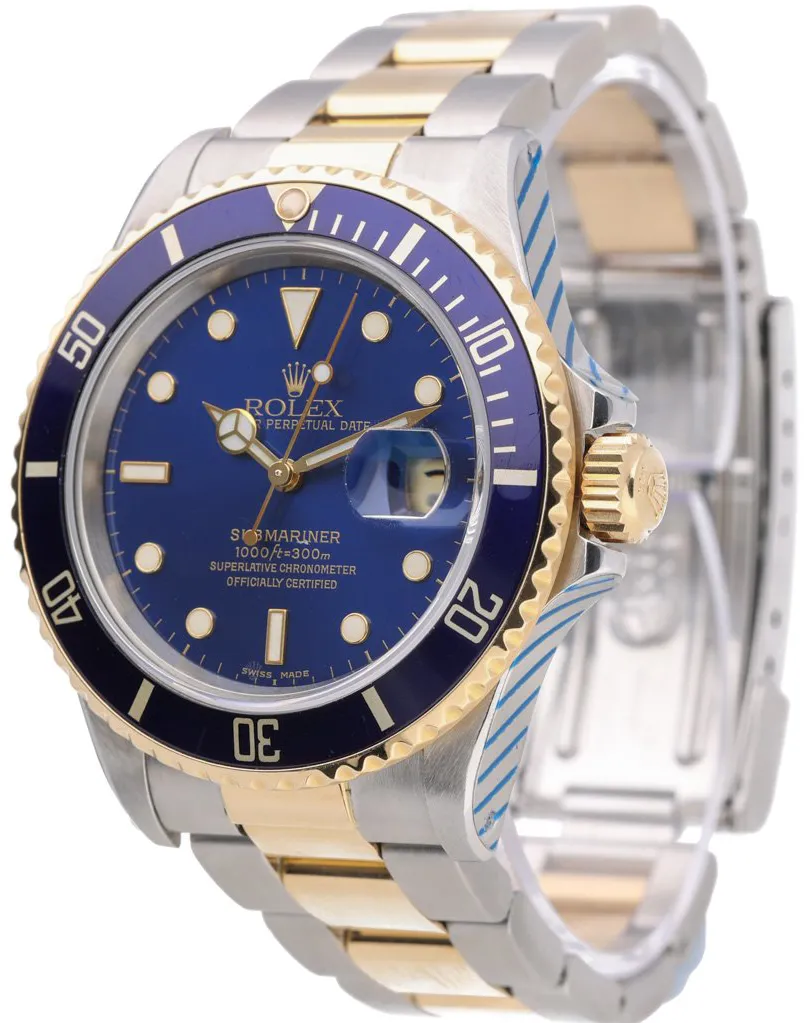 Rolex Submariner 16803 40mm Yellow gold and Stainless steel Blue 1