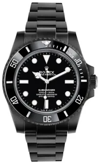 Rolex Submariner 124060 DLC Stainless steel and PVD Black